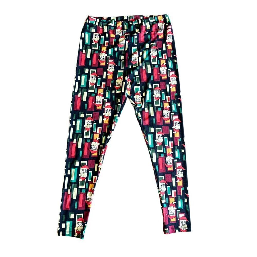 LulaRoe Women's Black Santa Soft Leggings